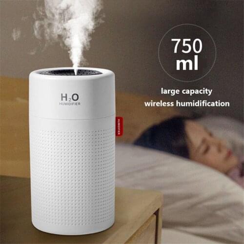 2000mAh Portable Air Humidifier 750ML Large Capacity Desktop Ultrasonic Water Mist Diffuser Water Sprayer Mist Maker