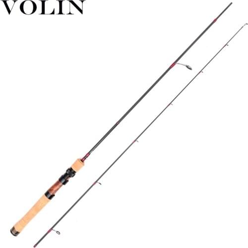 Volin NEW UL/ULL Spinning Rod 1.42m 1.57m 1.8m Trout Rod 1-5g 1-4lb Fast Action Carbon Rod for light Jigging Fishing Rod Perch