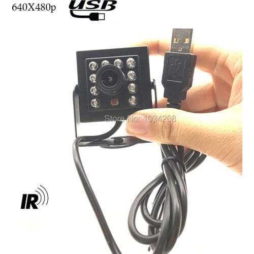 SPYEYE USB 2.0 0.3MP 640*480P MJPG YUY Industry Mini IR USB Camera HD Camera WebCam With 850nm IR Led Support Linux XP System