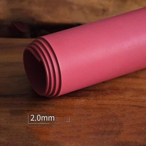 Light red color 2.0MM cowhide genuine leather First layer Vegetable tanned leather