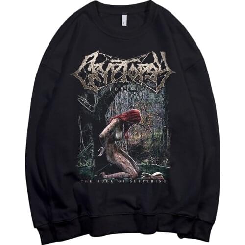 2 designs Cryptopsy Pollover Sweatshirt Rock hoodie punk sudadera streetwear fleece Outerwear heavy death metal