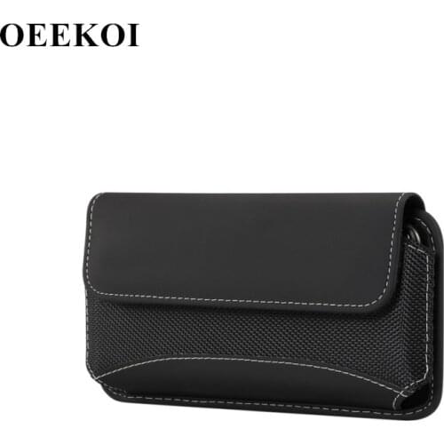 OEEKOI Universal Durable Oxford Cloth Belt Clip Pouch Case for Samsung Galaxy M32/A22/F12/A32 4G/A52/M21s/F41/S20 FE 5G/M31s