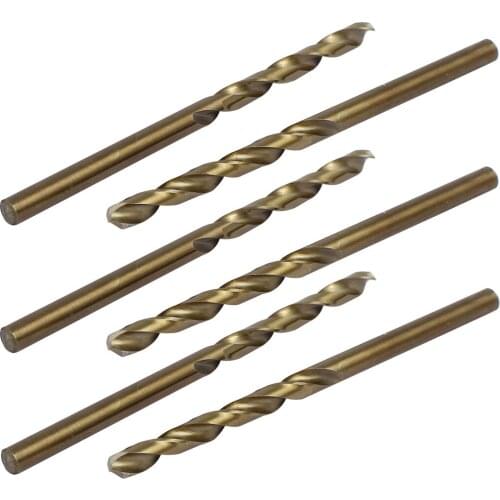 Uxcell 4.3mm Drilling Dia HSS Cobalt Metric Spiral Twist Drill Bit Rotary Tool 6pcs