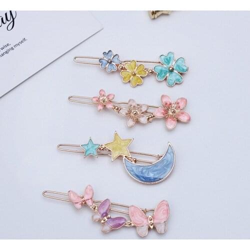 10 Pieces/Lot Trendy Metal Hairpin Hair Clips Barrettes Girls Hairwear Jewelry Findings