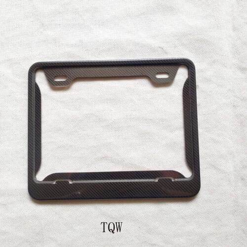 Fit for Spain Moto Motorcycle License Numbers Plates Metal Imitation Carbon Fiber Plate Holder Frame 1 Pcs