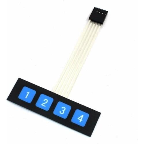10pcs 1x4 4 Key Matrix Membrane Switch Keypad Keyboard Control Panel SCM Extended Keyboard Super Slim for Arduino