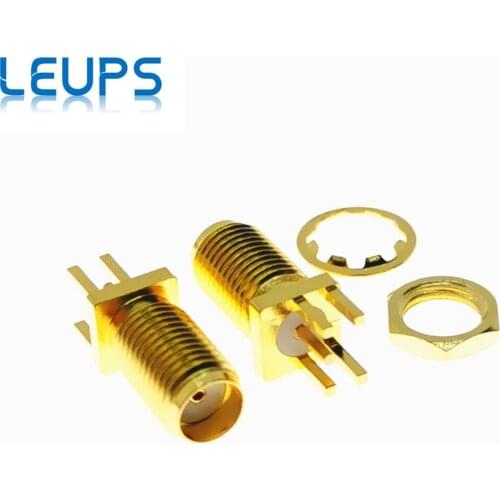 100PCS SMA Female Or RP-SMA Female (Male pin) RF Connector Nut Solder PCB Clip Edge Mount 1.6mm Spacing 13mm 15mm