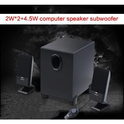 2W*2+4.5W Subwoofer Speaker R101T06 Computer Audio Desktop Small Speaker Super Subwoofer Home 3.5 Stereo Headphone Plug