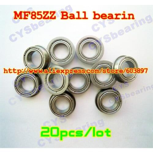 20pcs /lot MF85ZZ MF85ZZ 5X8X2.5mm 5*8*2.5mm MF85-2Z flangedradial shaft ball bearing
