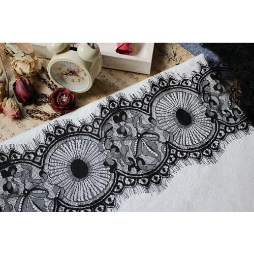 3 meter Exquisite Eyelash lace fabric trim French Chantilly lace fabric Wedding bridal Sewing accessories Diy decoration Craft