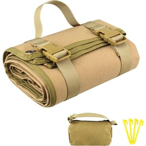 Outdoor Canvas Tactical Thicken Field Training Shooting Mat Waterproof Picnic Hunting Accessory