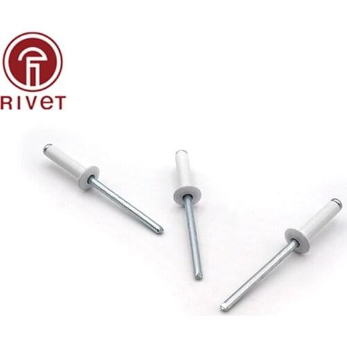 4x13 4x14 4x15 4x16 4x18 4x20 4x25 mm White Aluminium Steel Opening Blind Rivet Dome Head Rivets Pulling Rivets Furniture Car