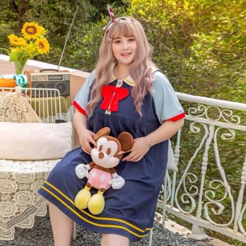 5XL Super size summer Korean sweet princess style cotton short sleeve loose fat girl lady big plus size 100 kg nightdress