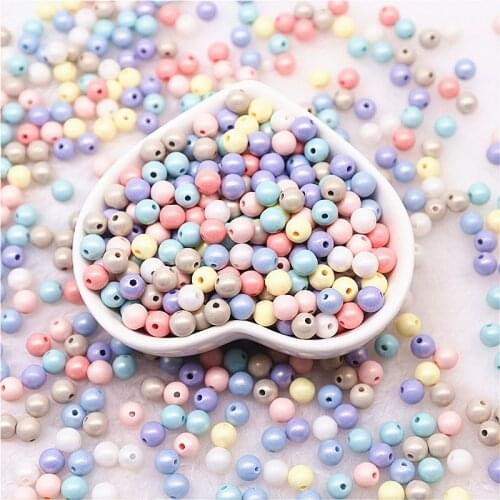 6mm 8mm 10mm Round Macaron ABS Imitation Pearls Beads Frosted Symphony Beads Crafts For DIY Bracelets Necklaces Jewelry Making
