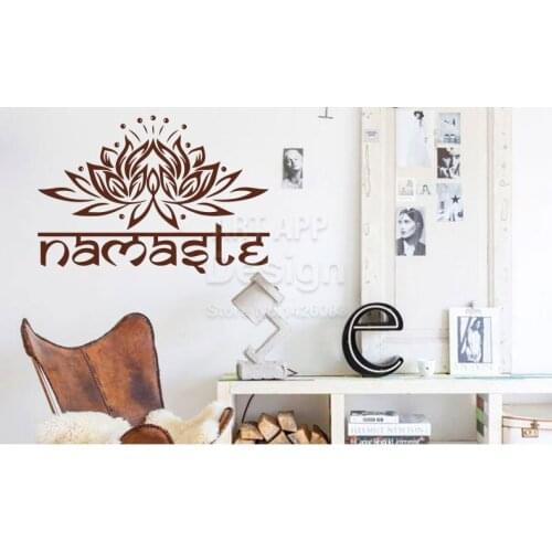 9478 large India Namaste fogannisa home decoration bedroom wall sticker Lotus stickers flower mural