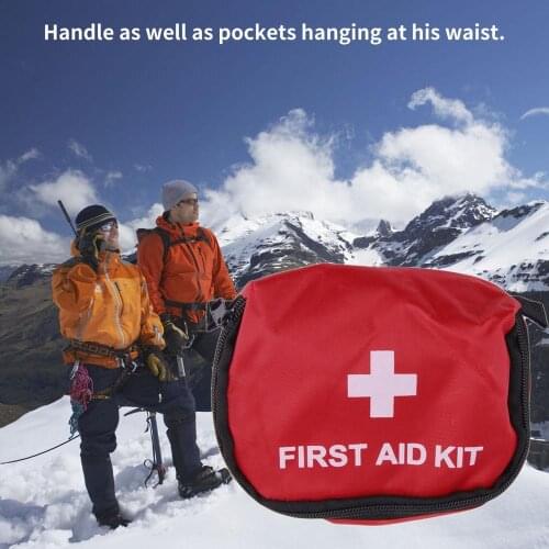 First Aid Kit 0.7L Red PVC Outdoors Camping Emergency Survival Empty Bag Bandage Drug Waterproof Storage Bag