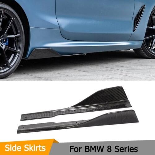 Car Side Skirts Splitters for BMW 8 Series G14 G15 G16 M Sport F93 M8 Sedan 2018 - 2021 Carbon Fiber Side Skirts Splitters Lips