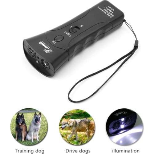 Free delivery New Ultrasonic Dog Chaser Stop Aggressive Animal Attacks Repeller Flashlight