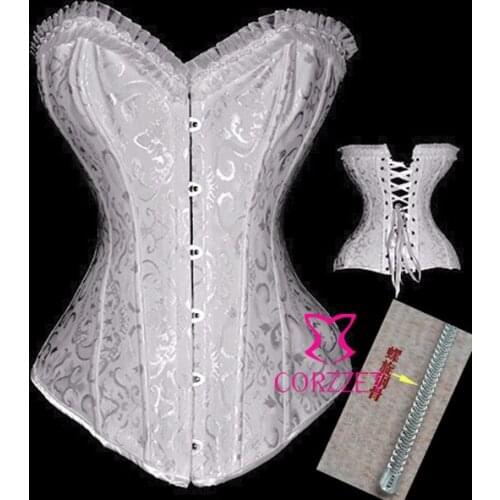 Black/White Sexy Wedding Lingerie Lace Up Boned Strapless Overbust Bridal Corset Bustier Top For Women Underwear Free Shipping