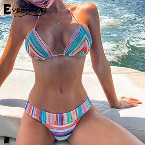Полосатые купальники Everkaki China At AliExpress