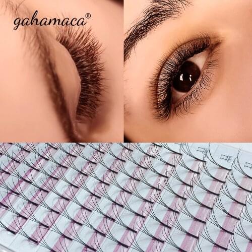 GAHAMACA Premade Volume Fans 2D/3D/4D/5D/6D Lash Russian Volume Eyelash Extensions Pre made Lash Extension Faux Mink False Lash