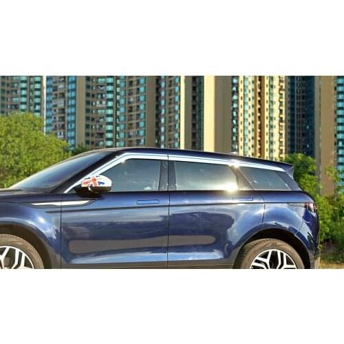 Chrome door visor side window deflector shade sun rain shield silver trips eaves for Land Rover Evoque 2020
