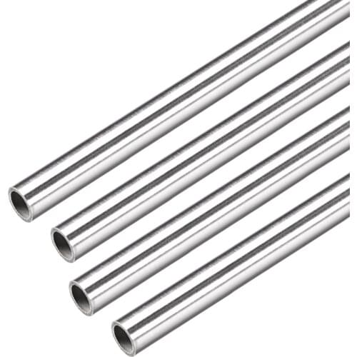 Uxcell 4Pcs 304 Stainless Steel Capillary Tube Tubing 6.2mm ID 8mm OD 300mm Length 0.9mm Wall
