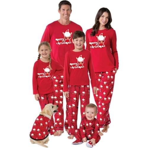 Family Clothing Set Boys Girls Christmas Pajamas Autumn Winter Clothing Sets Children Sleepwear Man Female Conjuntos De Pijama