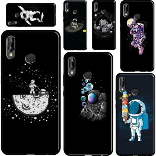 Space Starry Sky Moon astronaut For Huawei Nova 5T Mate 20 Lite P Smart 2019 2021 Case For Huawei P30 P40 Lite P10 P20 Pro