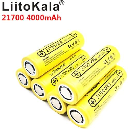 Liitokala NEW 21700 li-lon battery 4000 mAh 3.7 V 15A discharge rate 5C ternary car battery lithium battery Electric battery