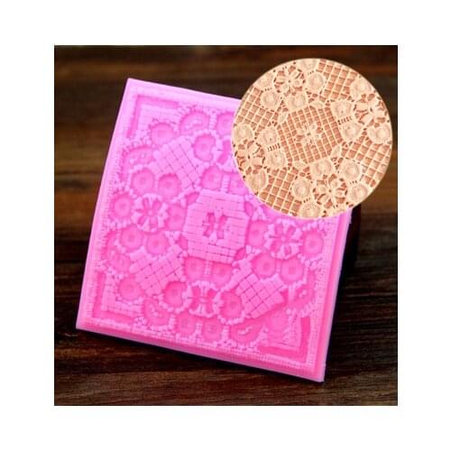 Luyou New Arrived DIY New Lace Square Silicone Cake Lace Mold 3D Cake Decorating Baking Tools Fondant Chocolate Mould FM642