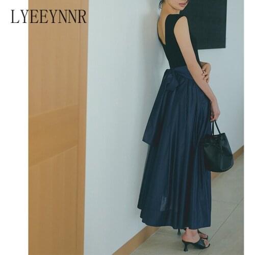 LYEEYNNR Summer Knitted Dresses