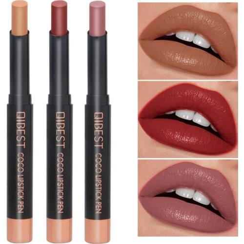 Matte Velvet Lipstick Waterproof Long Lasting Women Korean Lips Makeup Moisturizer Lipstick Pencil Cosmetic
