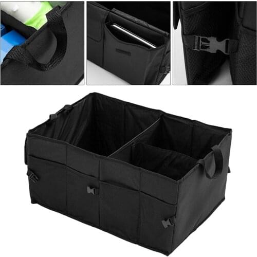 Multifunction Car Trunk Storage Box Black Waterproof Foldable Organizer For Renault Megane 2 3 Duster Logan Honda Civic Accord