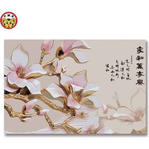 Painting by numbers art paint by number Diy Chinese Style Home & Everything Living Room Large Sets of Paint Brushes Home Color