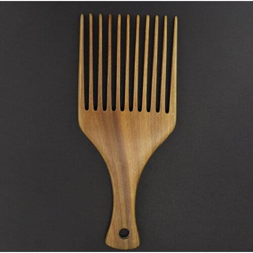 Natural Afro African American Pick Comb Brush Hairdressing Tool for Straight Hair Oil Head Hairstyle Sandalwood Salon Use