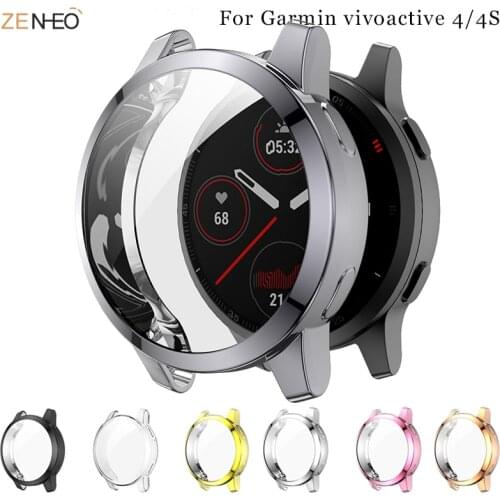 New High Quality TPU shell Smart Watch Protective Case Cover for Garmin Vivoactive 4/4S Frame Shell Smart watch Accessories