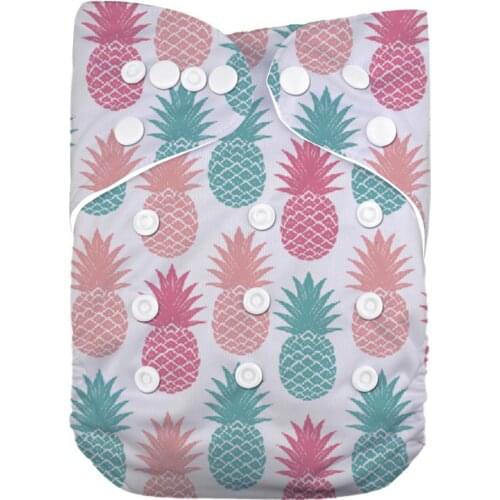 LilBit Baby Girl New Printed Design Reusable Washable Pocket Cloth Diaper