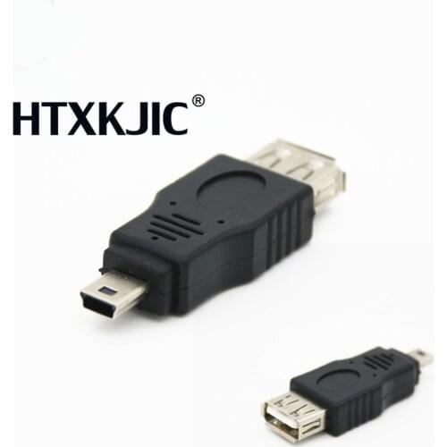 1PC Black F/M USB 2.0 A Female To Micro / Mini USB B 5 Pin Male Plugt Adapter Converter Connector up to 480Mbps