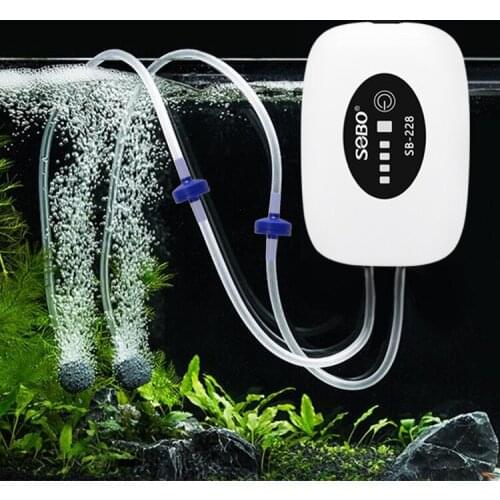AC and DC Lithium battery charging dual-use mute waterproof air pump for aquarium ultra silent fish tank increase oxygen pump