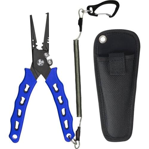 Piscifun Water-Resistant Stainless Fishing Pliers Multifunctional Braid Cutters Sharp Pliers Fishing Tools (Straight Nose)