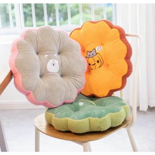 Factory Direct Sales Cute Four-Color Petal Animal Cushion Winter New Doll Soft Pillow Plush Toy Customization