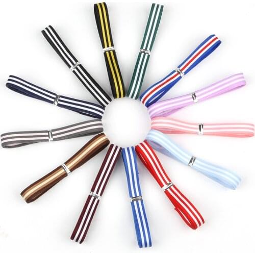 Multicolor Stripe Ribbons Printed Grosgrain Width 10MM Ribbon Festival Wedding Party Decoration Wrap DIY Crafts Packing Belt