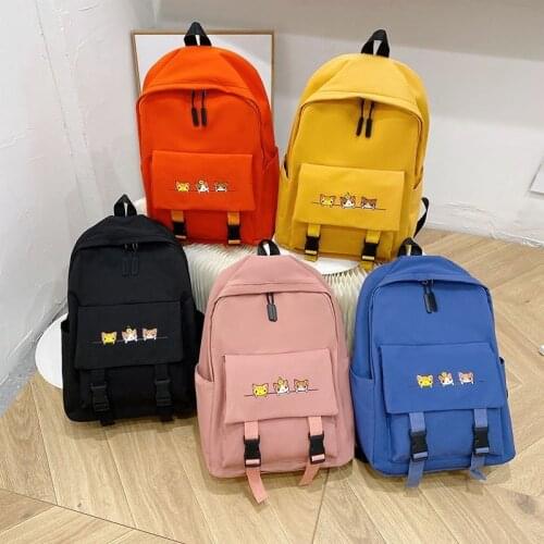 2021 Schoolbags Student New Nylon Backpack Cute Printing Girl Schoolbags Kawaii Backpacks Fashion Casual Women Simplicity Rugsak