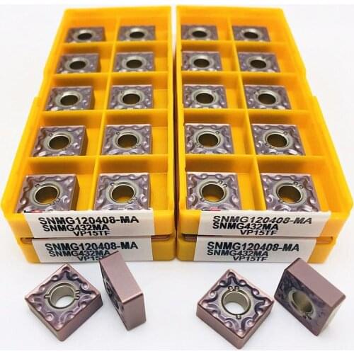 10PCS SNMG120408 MA VP15TF External turning tool Metal turning tool SNMG 120408 CNC machine cutting tool SNMG turning tool