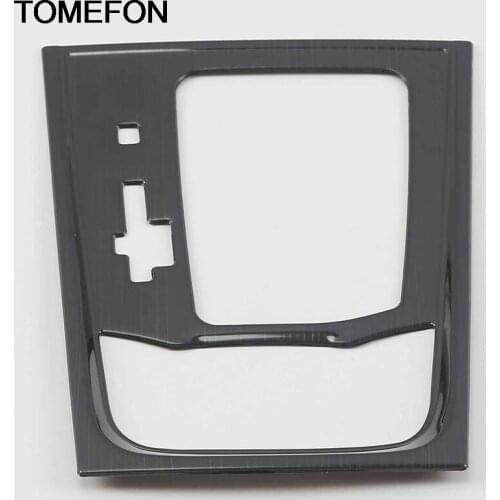TOMEFON For Skoda Karoq 2017 2018 2019 LHD Center Gear Shift Box Panel Control Cover Trim Interior Accessories Stainless Steel