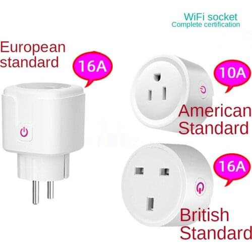 WiFi Socket Smart Plug 16A 240V Adapter Wireless Remote Voice Control Power Monitor Timer Socket EU US UK for Google Home Alexa