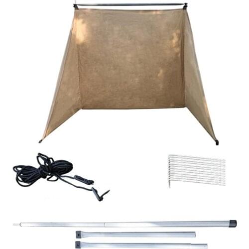 Outdoor Campfire Windshield Canvas Windbreak Camping Windscreen Portable Beach Windshield Shelter Partition Wall Windproof Array