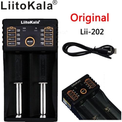 Liitokala lii-202 18650 26650 battery charger For 1.2V 3.7V 3.2V 3.85V,100% of the original LiitoKala factory lii202