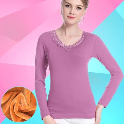 New paragraph ladies backing cotton sweaters seamless thermal underwear female abdomen cashmere double warm long johns women